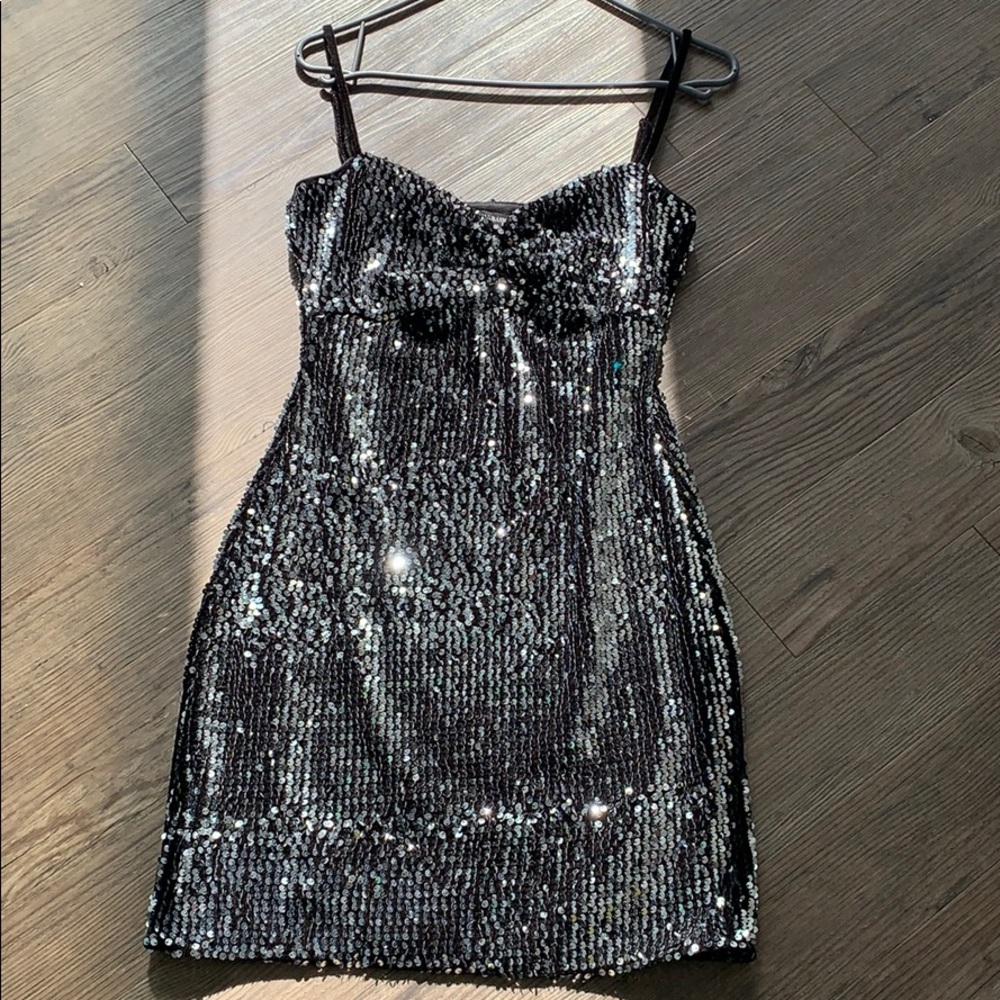 Zara mini black dress
